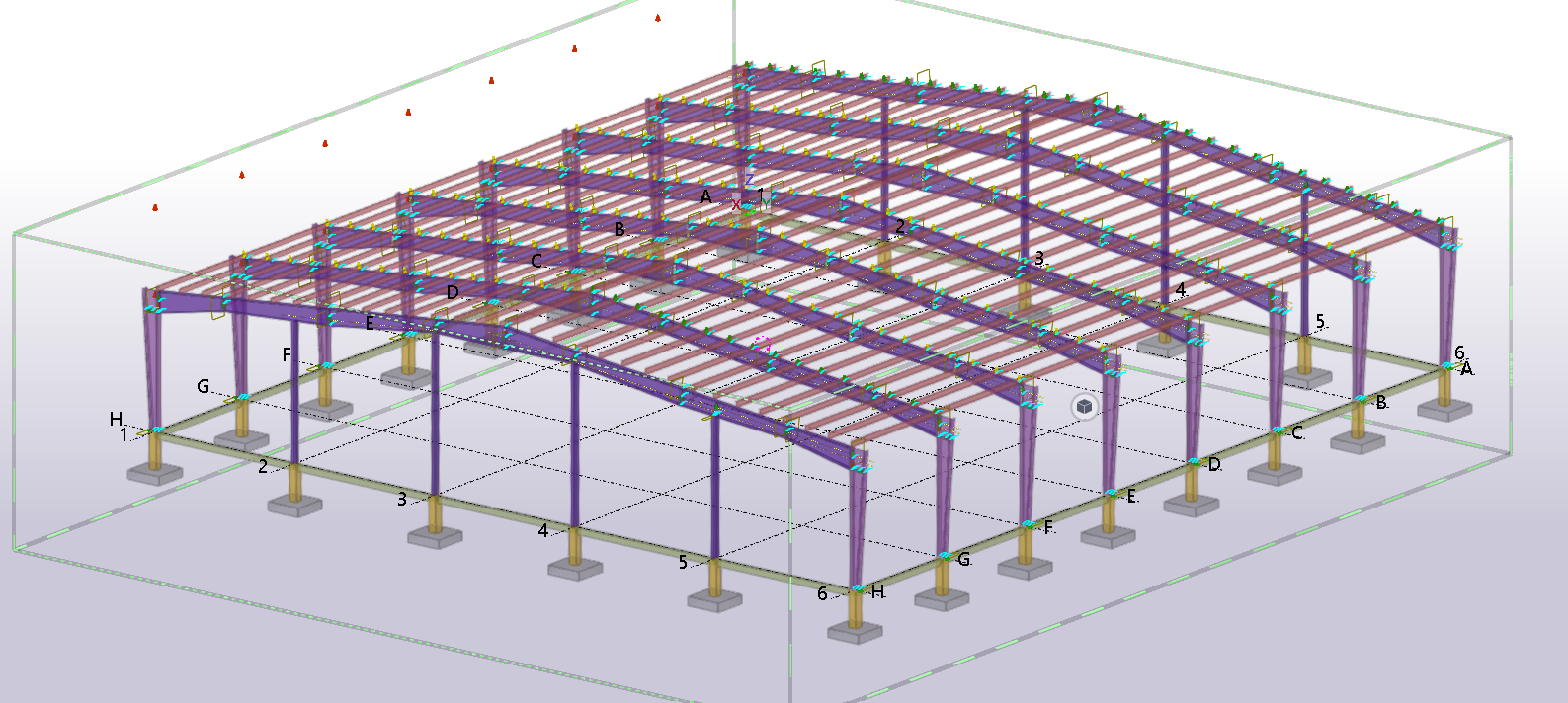 3D model of a pre-engineered steel building for Organic Life Pvt. Ltd.